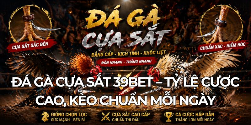 Đá Gà Cựa Sắt 39BET – Tỷ Lệ Cược Cao, Kèo Chuẩn Mỗi Ngày